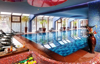 Bazén a saunový svet Plesnivec vo Wellness Hoteli Chopok ****